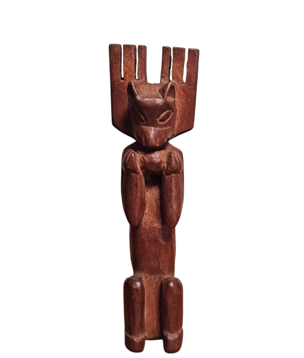 Lance-pierres – Jaguar cérémoniel – Guatemala, hautes terres années 50-photo-1