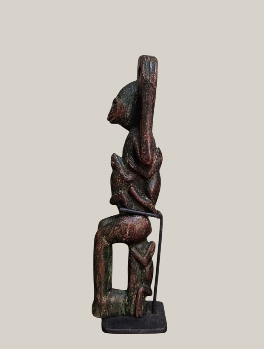 Carved Slingshot, Monkey And Amphibians, Guatemala, Highlands, 1950s-photo-4