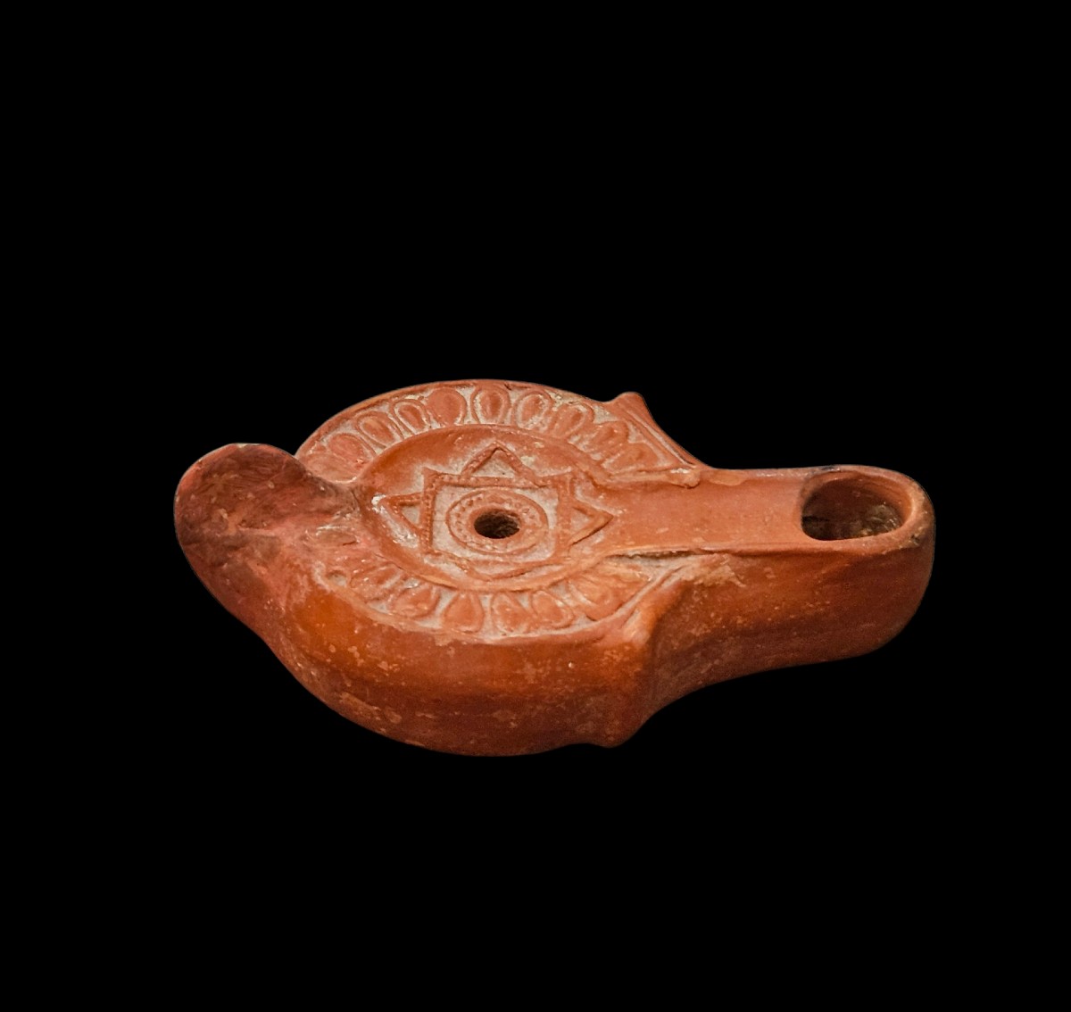Christian Oil Lamp, Late Roman Period, Mediterranean Basin, 4th–6th Century Ad.-photo-1