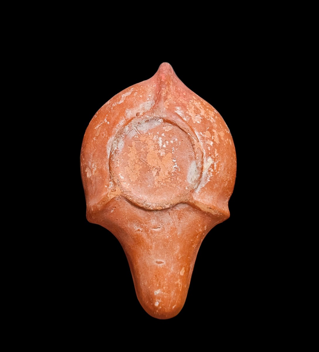 Christian Oil Lamp, Late Roman Period, Mediterranean Basin, 4th–6th Century Ad.-photo-3
