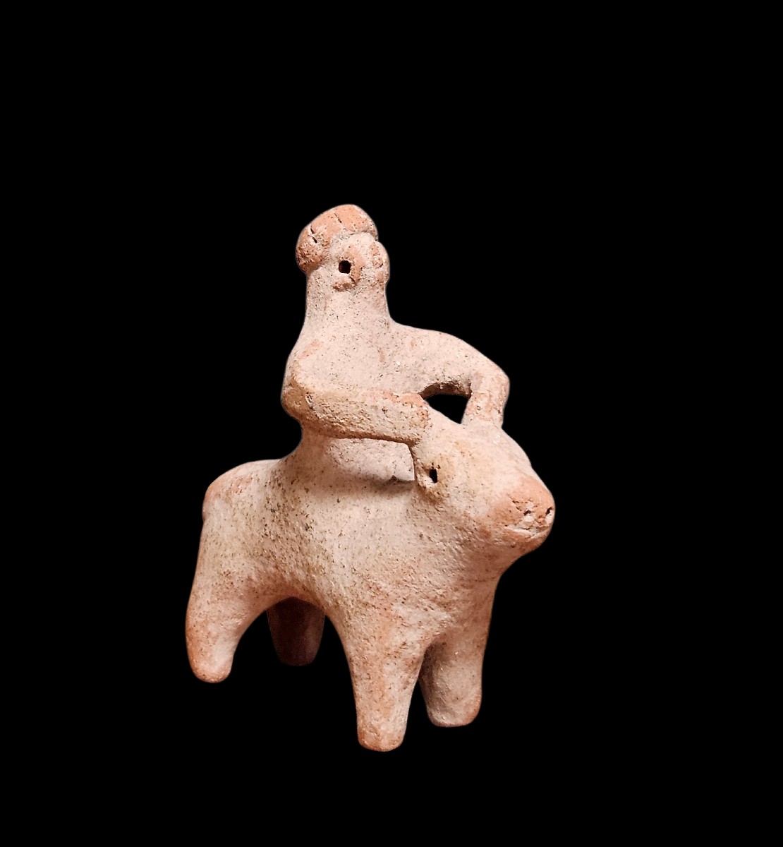 Dignitary Or Deity Riding A Sacred Bull, Syro-anatolian Area-photo-2