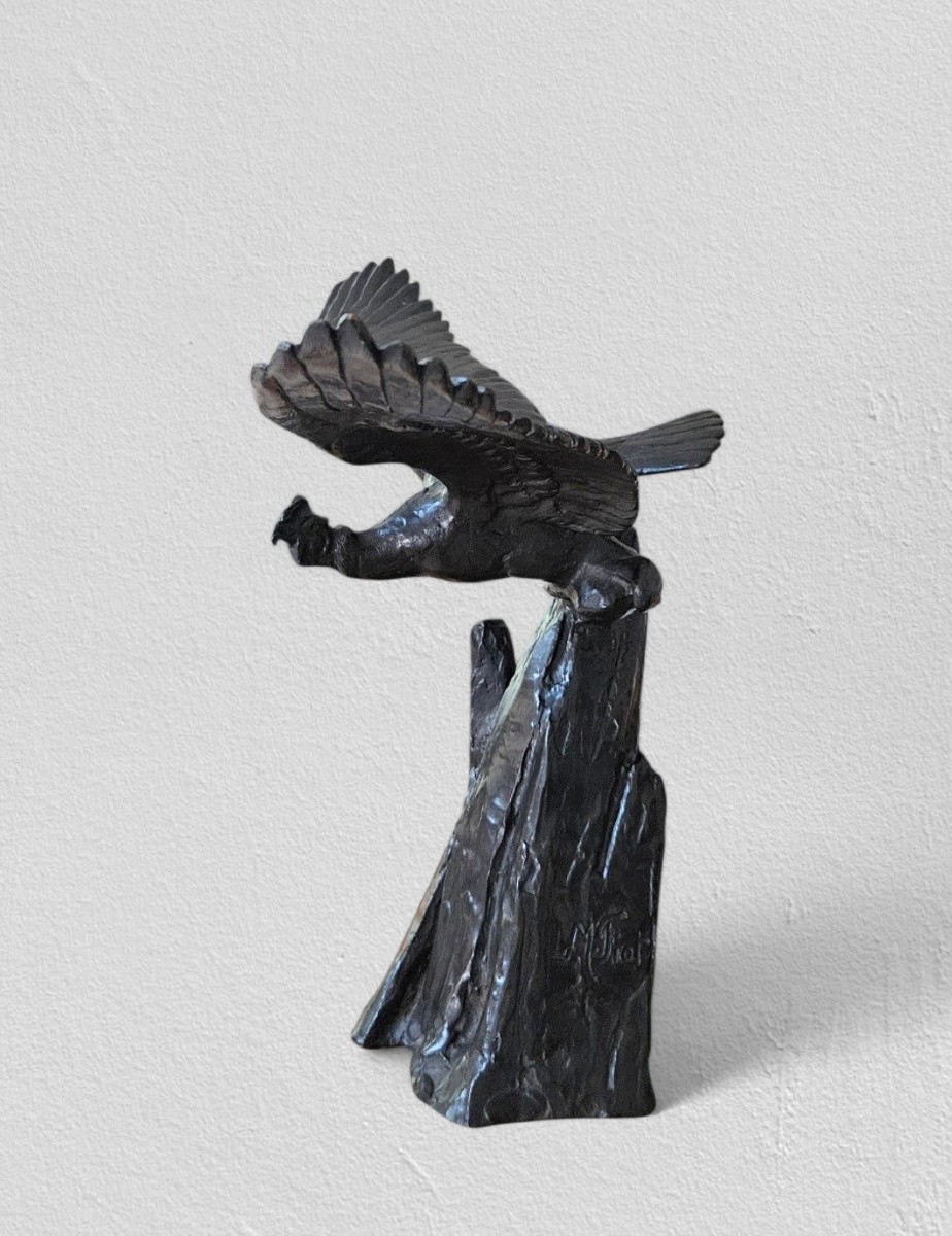 Maximilien Fiot (1886–1953), Condor des Andes, bronze à la cire perdue, Susse Frères, vers 1925-photo-6