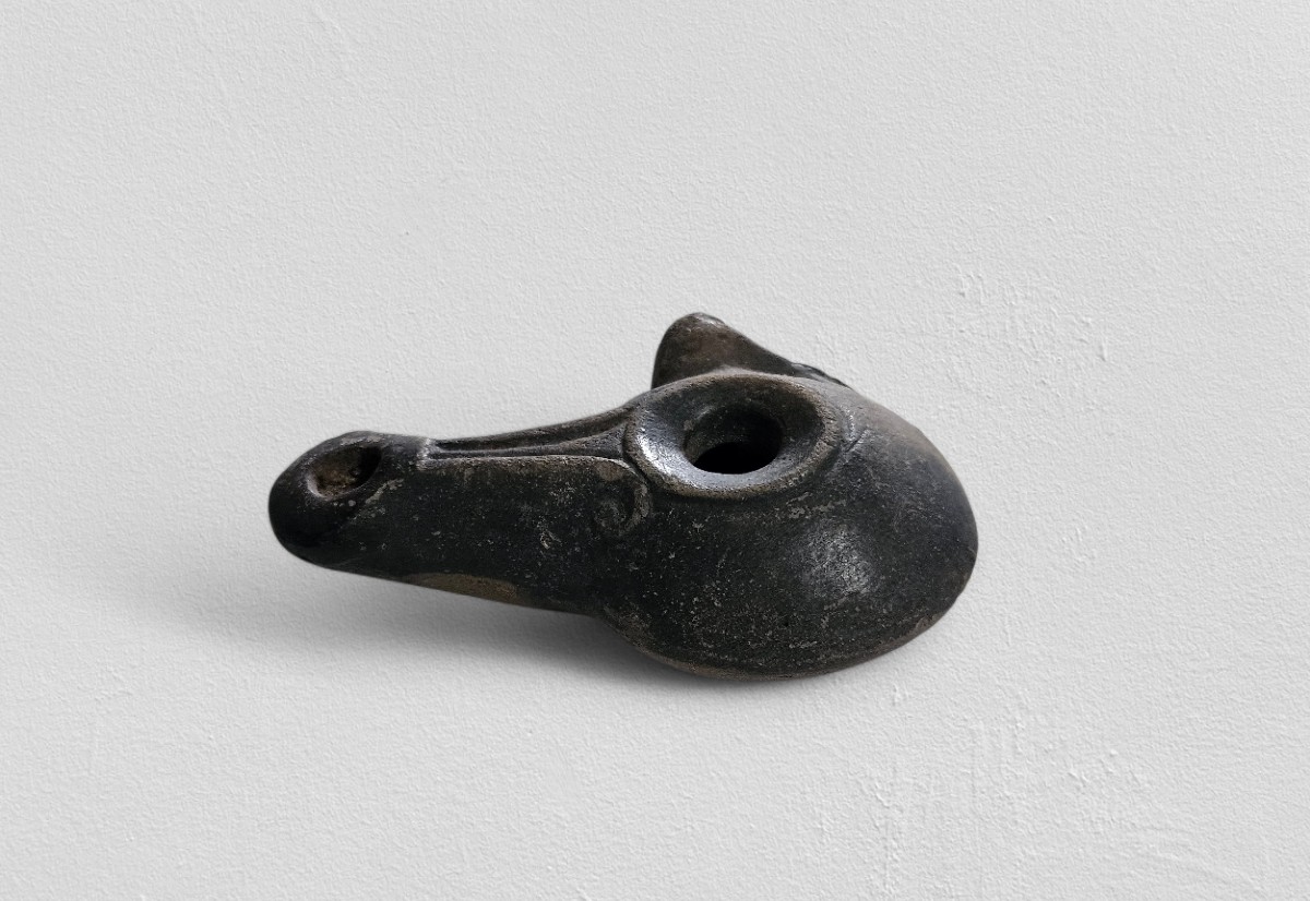 Lampe à huile hellénistique, proche du groupe Howland 28A Grande Grèce, IVe  IIIe siècle av JC-photo-1