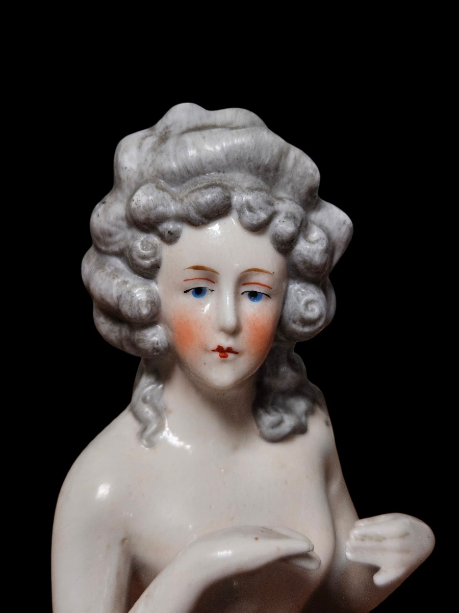 Demi poupée Art déco en porcelaine vers 1920 - 1930-photo-2