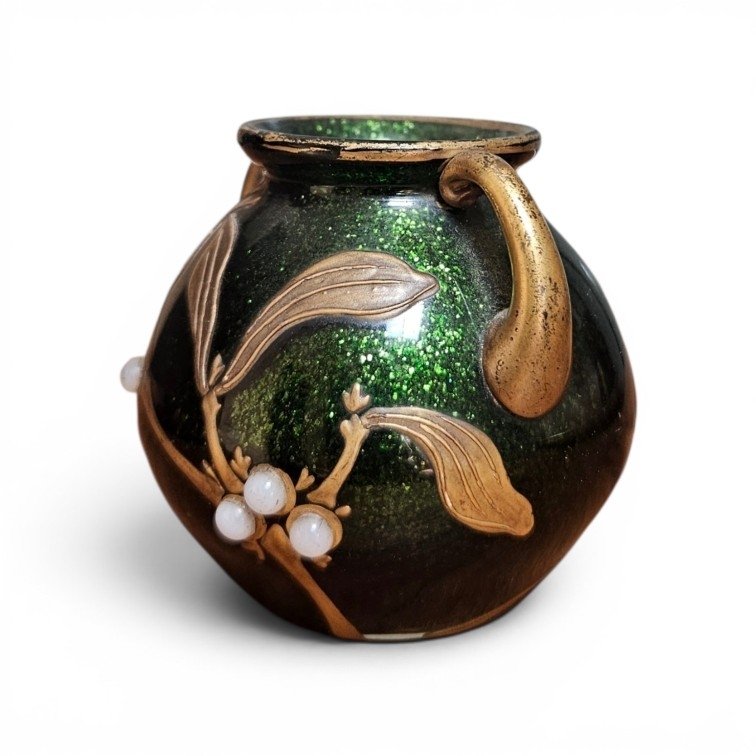 Vase signé Montjoye Saint Denis période Art déco-photo-2
