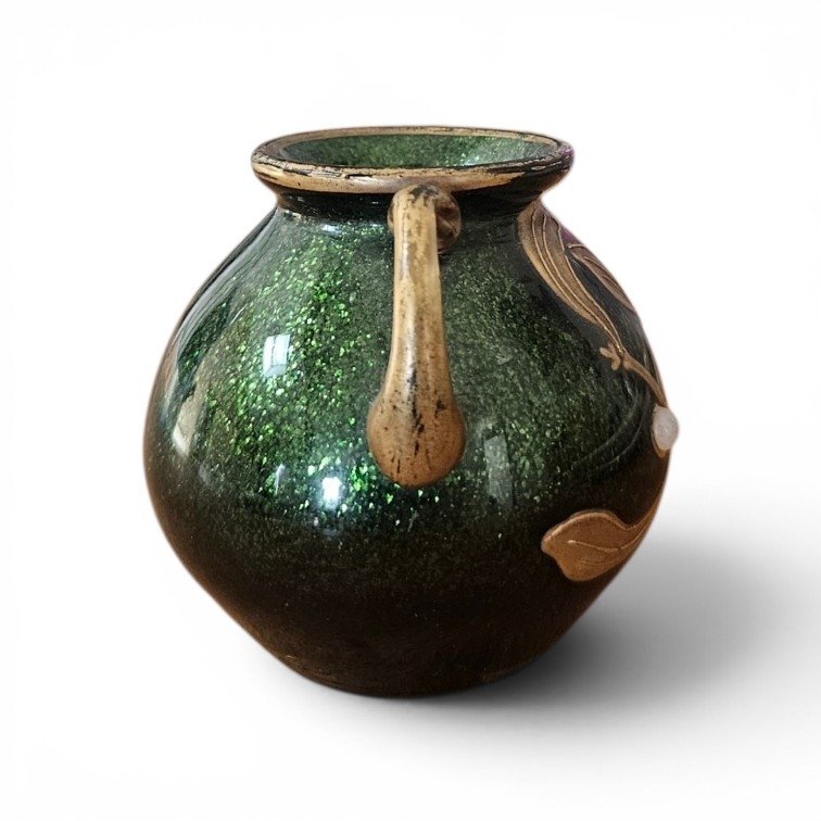 Vase signé Montjoye Saint Denis période Art déco-photo-4