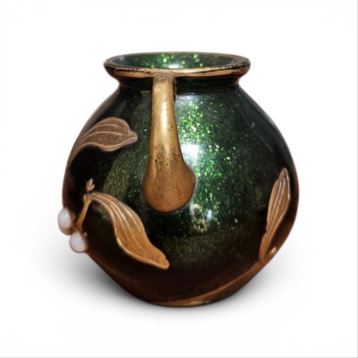 Vase signé Montjoye Saint Denis période Art déco-photo-4