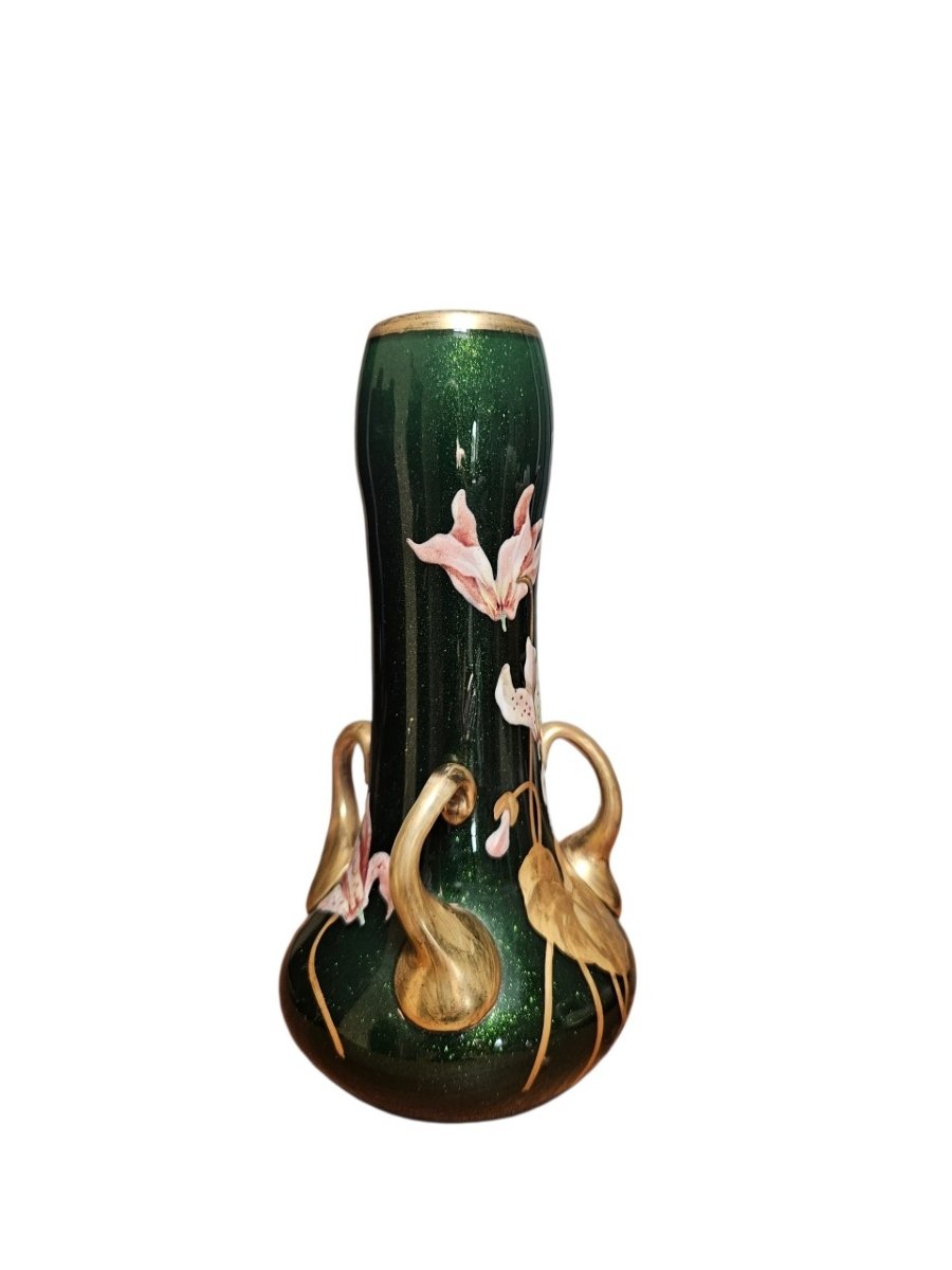 Vase Attributed To Montjoye Saint-denis, Art Deco Period-photo-1