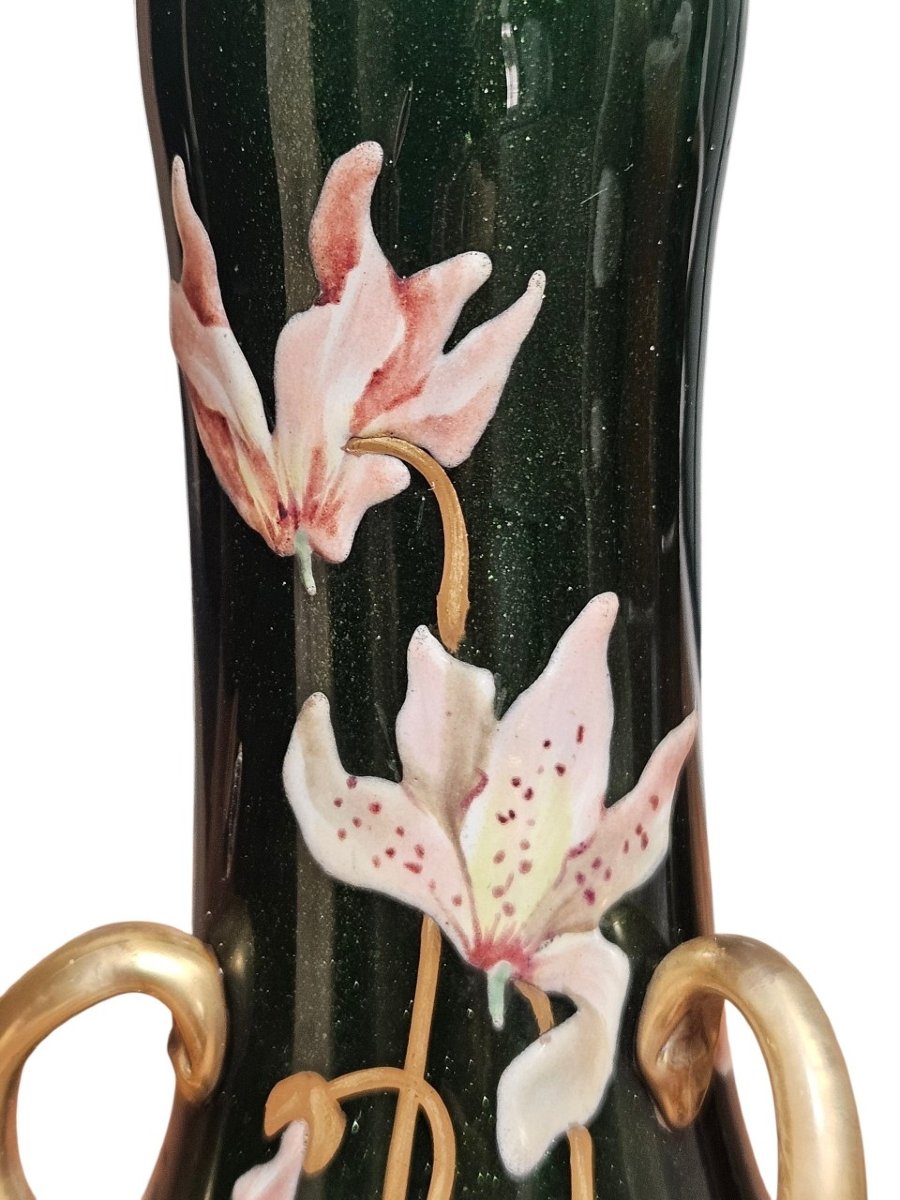 Vase Attributed To Montjoye Saint-denis, Art Deco Period-photo-2