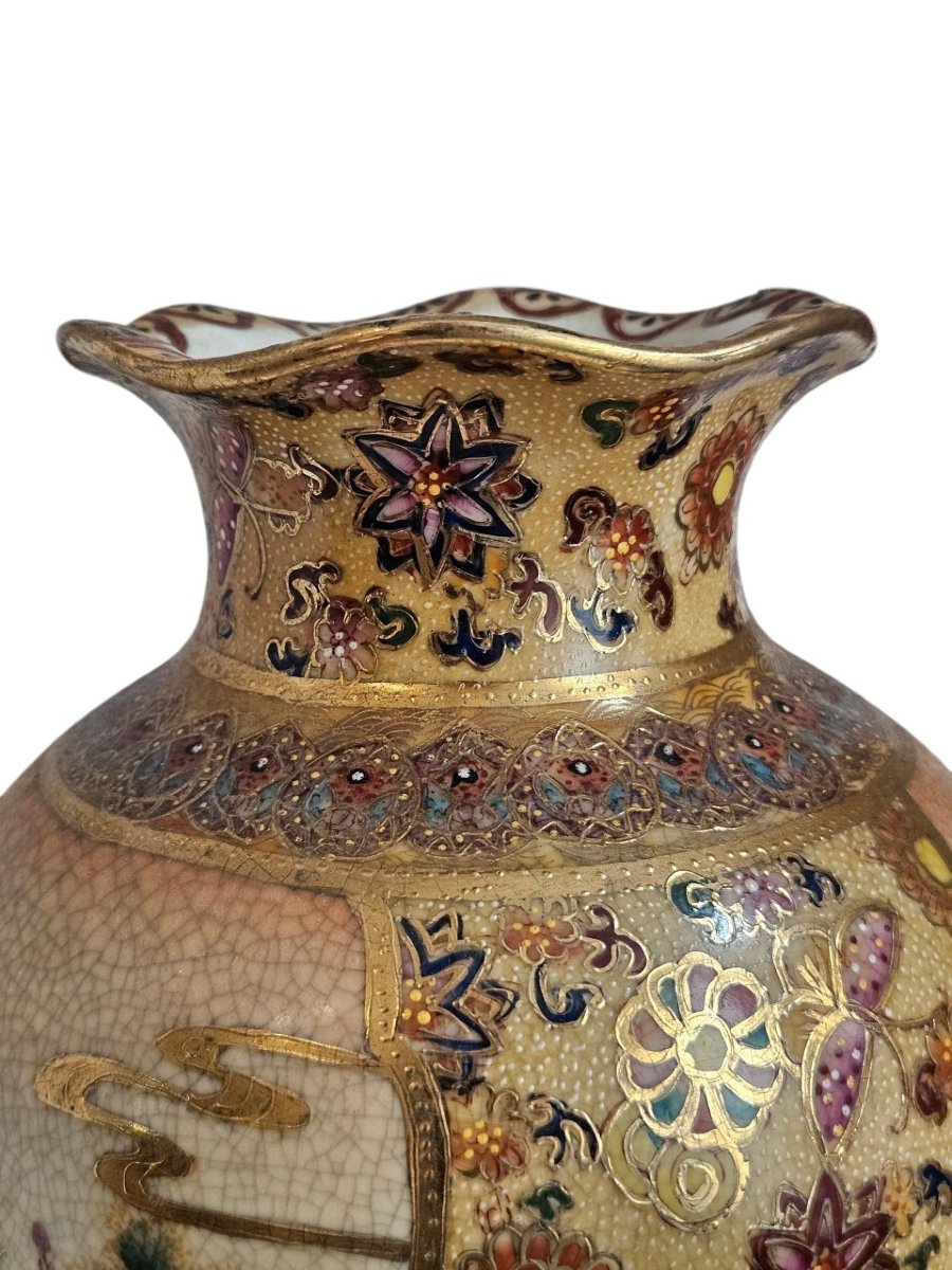 Porcelain Vase, Satsuma, Showa Period, Japan, Circa 1950 -photo-1