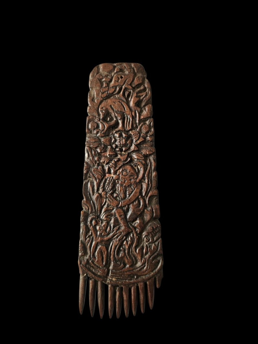 19th-century Wooden Comb, Bali-photo-4