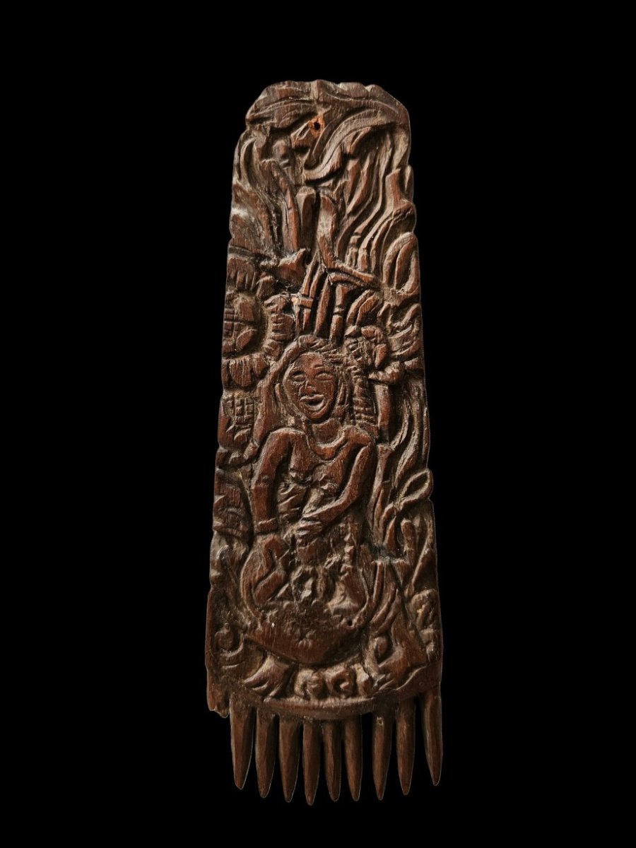19th-century Wooden Comb, Bali