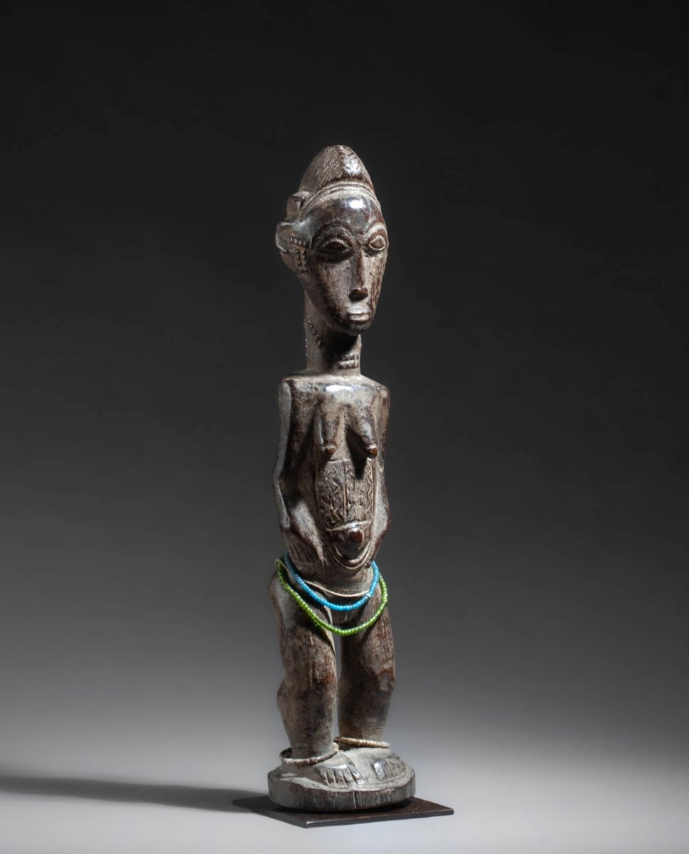 Statuette féminine Baoulé République de côte d'Ivoire.-photo-2