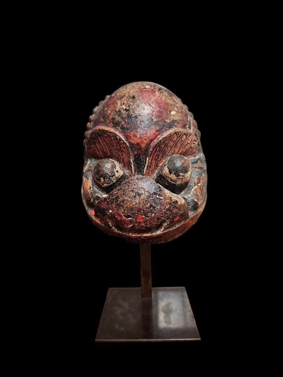 Paire de masques de théâtre, originaires de la province du Guizhou, Chine XIXème-photo-4