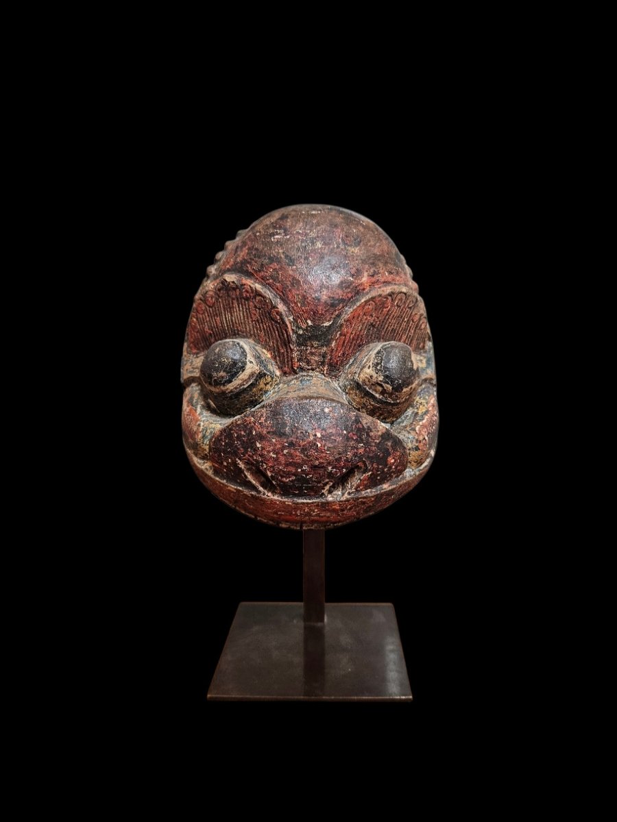 Paire de masques de théâtre, originaires de la province du Guizhou, Chine XIXème-photo-1