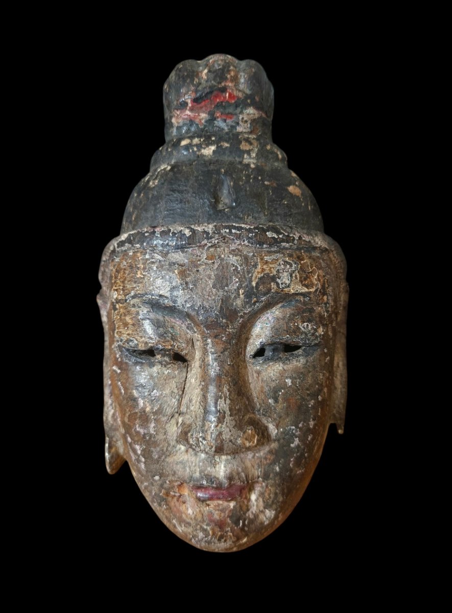 Masque du théatre  Nuo Guizhou, Chine du Sud-Ouest,  XIXᵉ siècle    