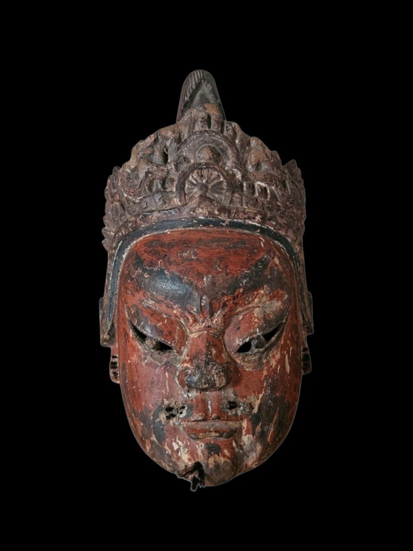 Nuo Mask From Hunan, Southern China, 19th Century     -photo-2
