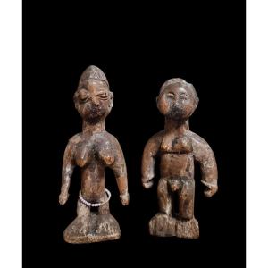 Pair Of Ewé Togo Fertility Dolls Early 20th Century
