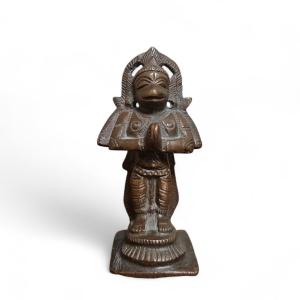 Statuette de Hanuman  Inde du Sud (Tamil Nadu), fin XIXᵉ – début XXᵉ siècle.