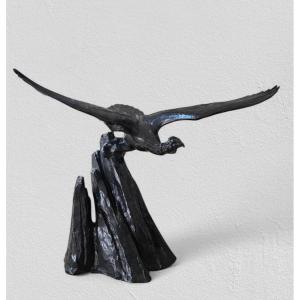 Maximilien Fiot (1886–1953), Condor des Andes, bronze à la cire perdue, Susse Frères, vers 1925