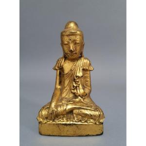 Buddha Golden Wood Burma Late Nineteenth Early Twentieth