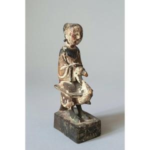 Taoist Monk Statuette, China XIXth