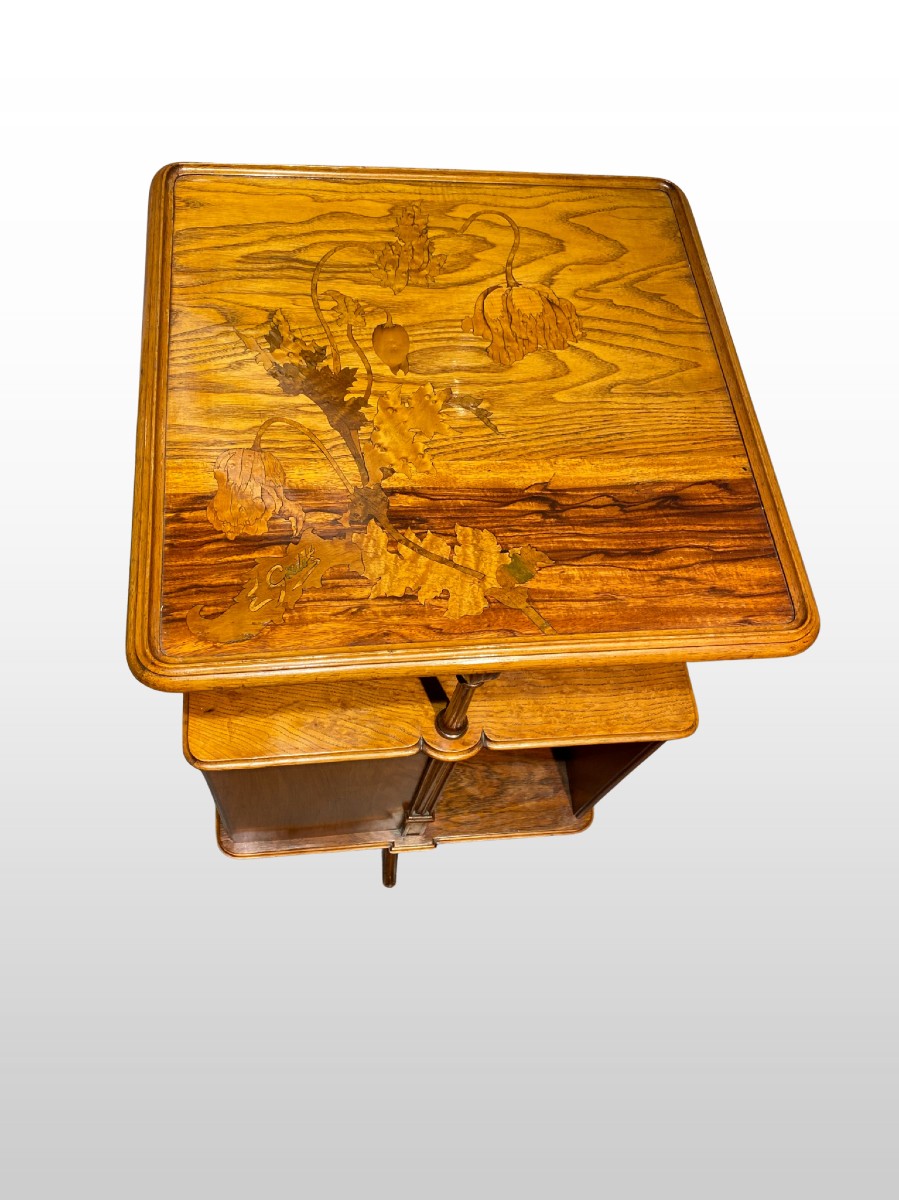 Emile Gallé, Rotating Bookcase, Art Nouveau Furniture-photo-2