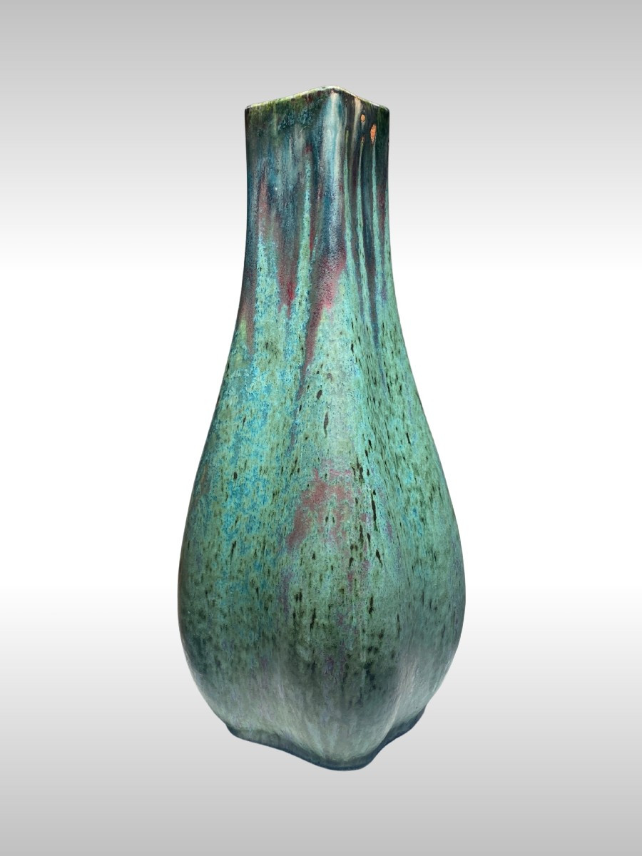 Pierre Adrien Dalpayrat Très grand vase en grés émaillé Art Nouveau Céramique