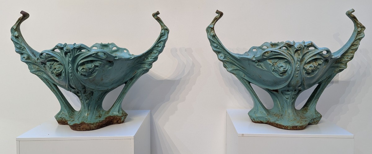 Hector Guimard, Pair Of Planters, Art Nouveau