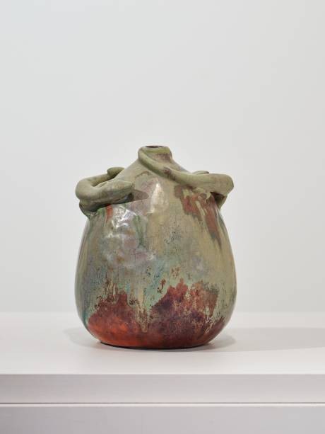 Ernest Bussière, Lizard Gourd, Art Nouveau Ceramic-photo-2