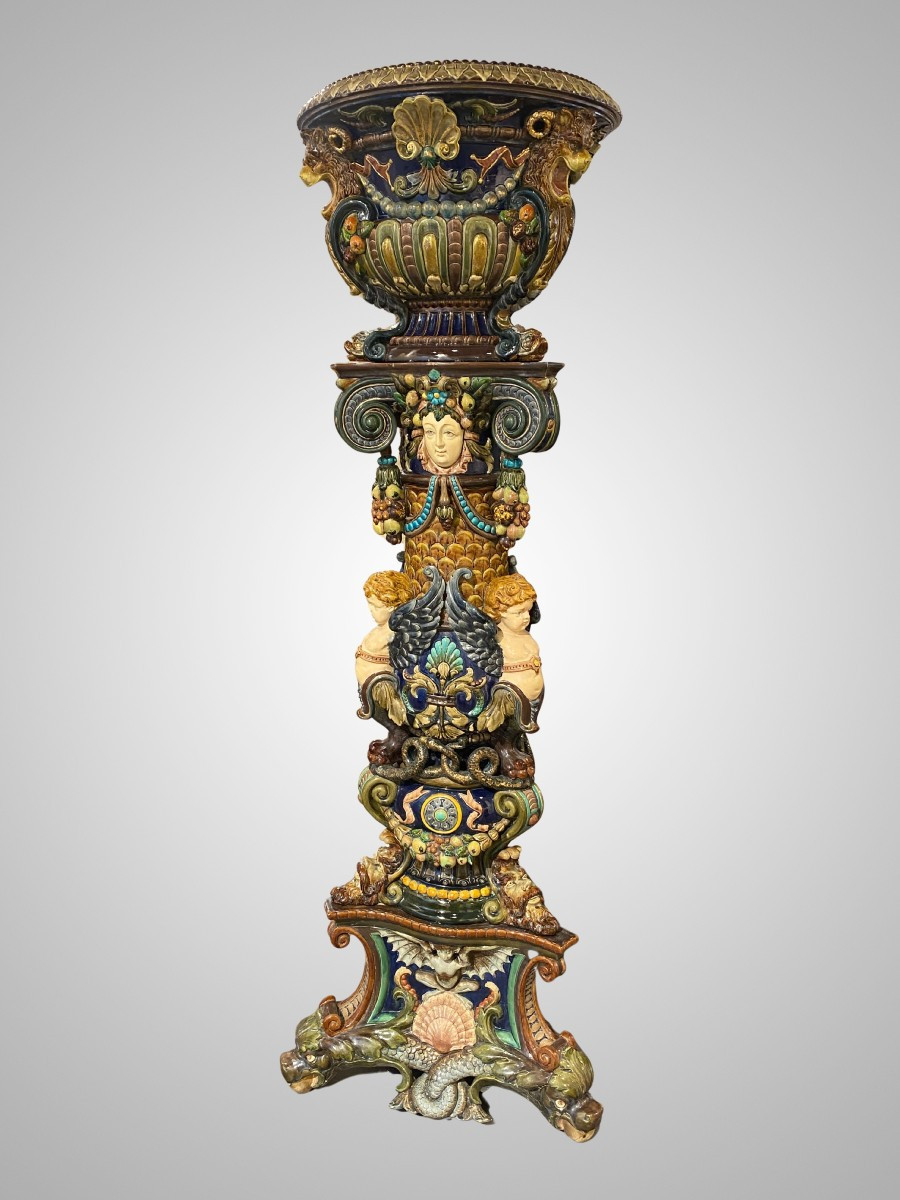 Johann Von Schwartz, Ceramic Column And Plant Pot Cover