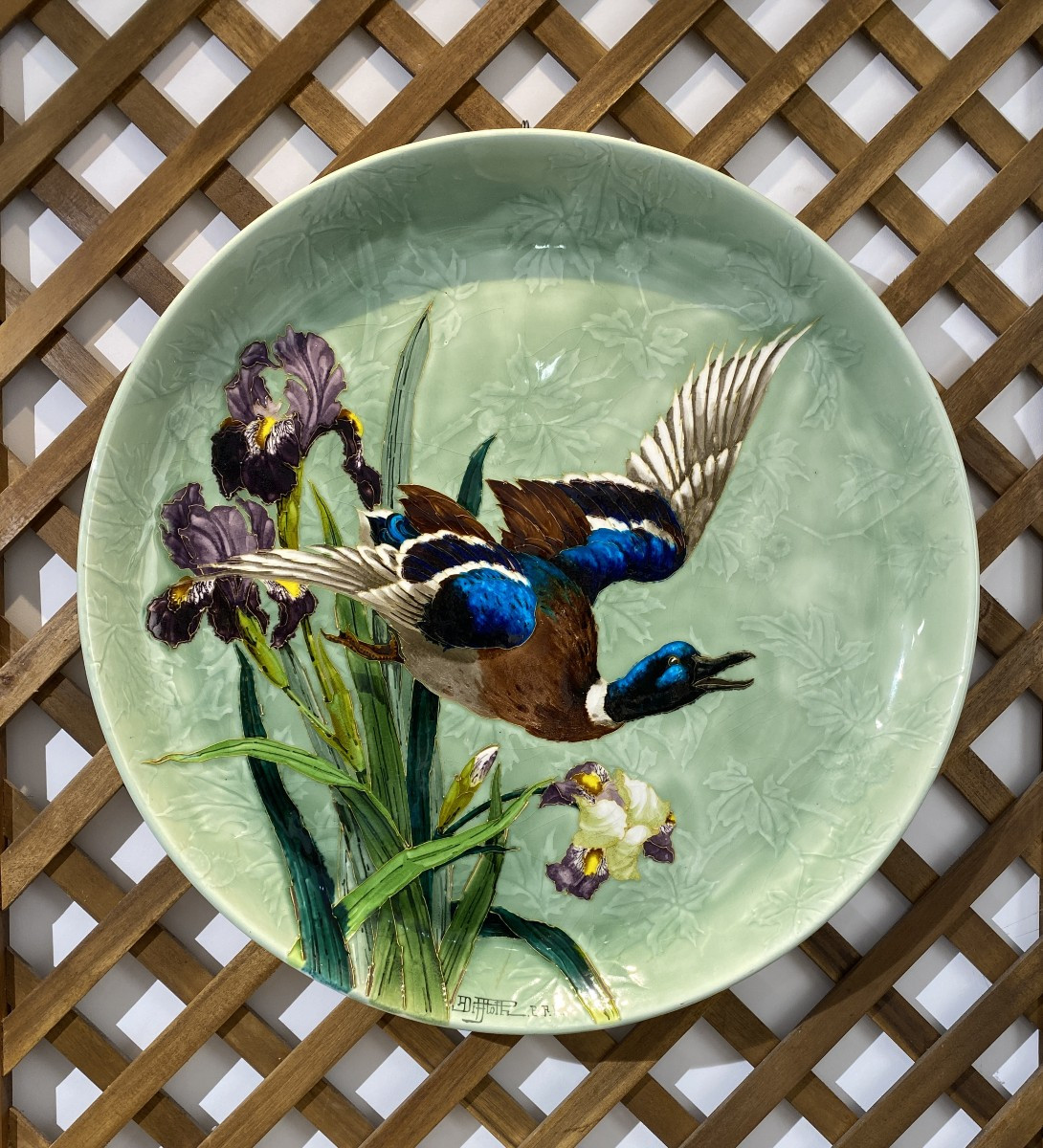 E. Diffloth & Boch Frères La Louvière, Large Ceramic Platter