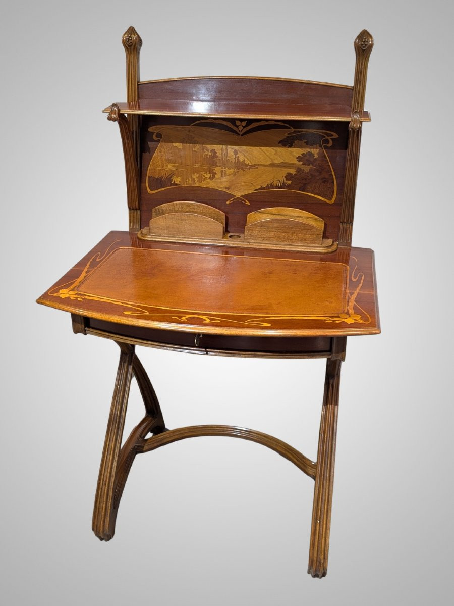 Louis Majorelle, Bureau de dame ou Ecritoire Art Nouveau-photo-2