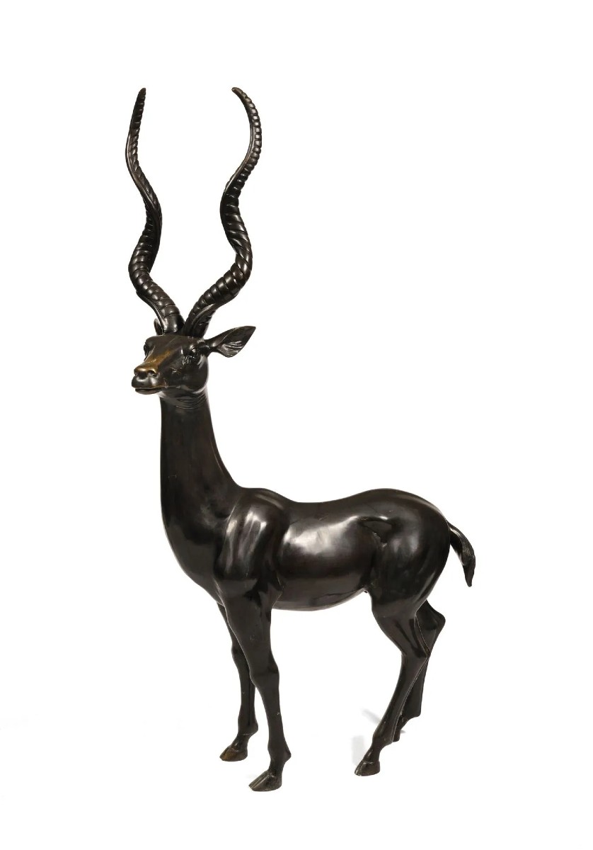 Kudu Antelope, Large Bronze Animal