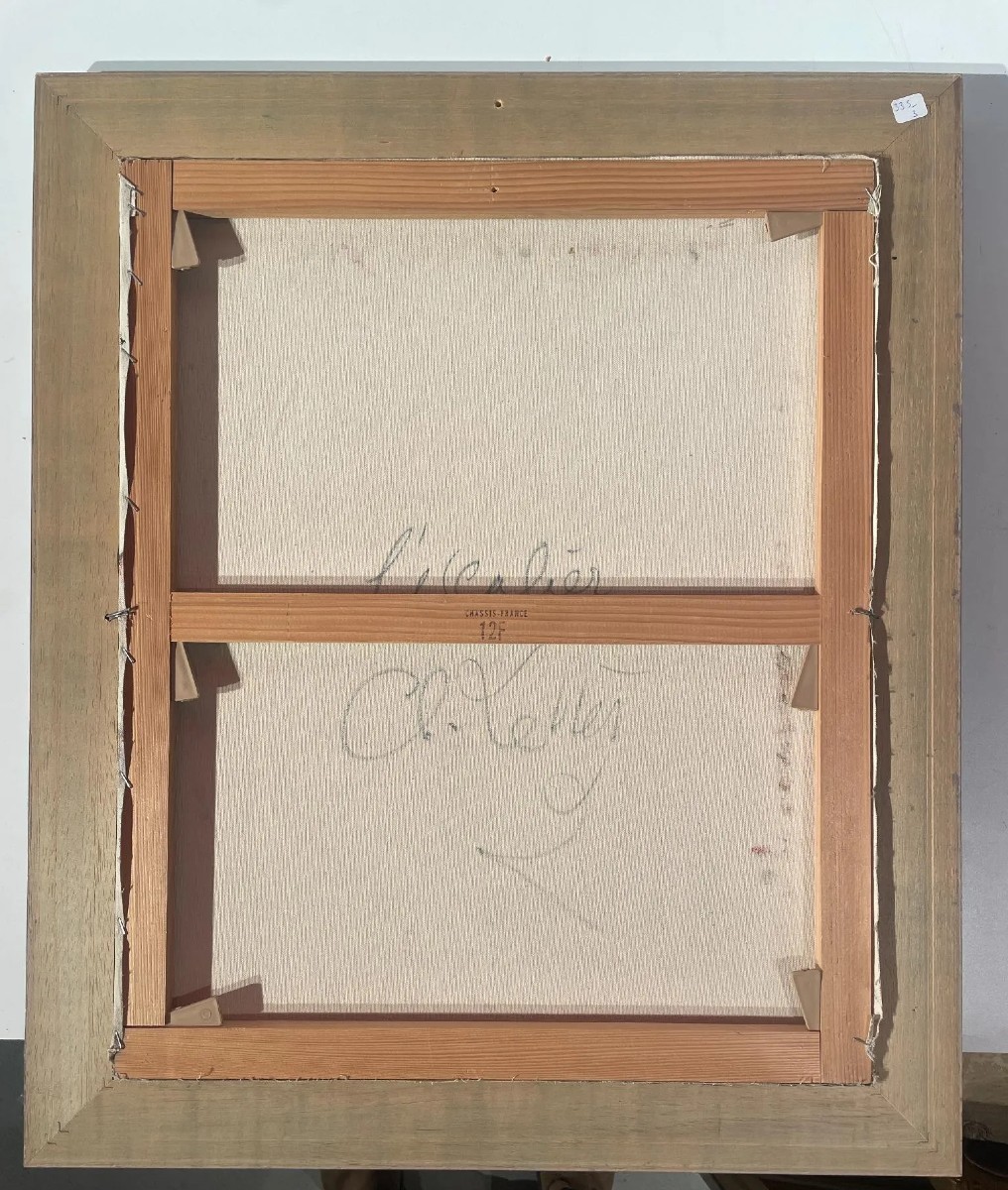 Charles Levier, Les Escaliers, Huile sur toile Paris Montmartre-photo-1