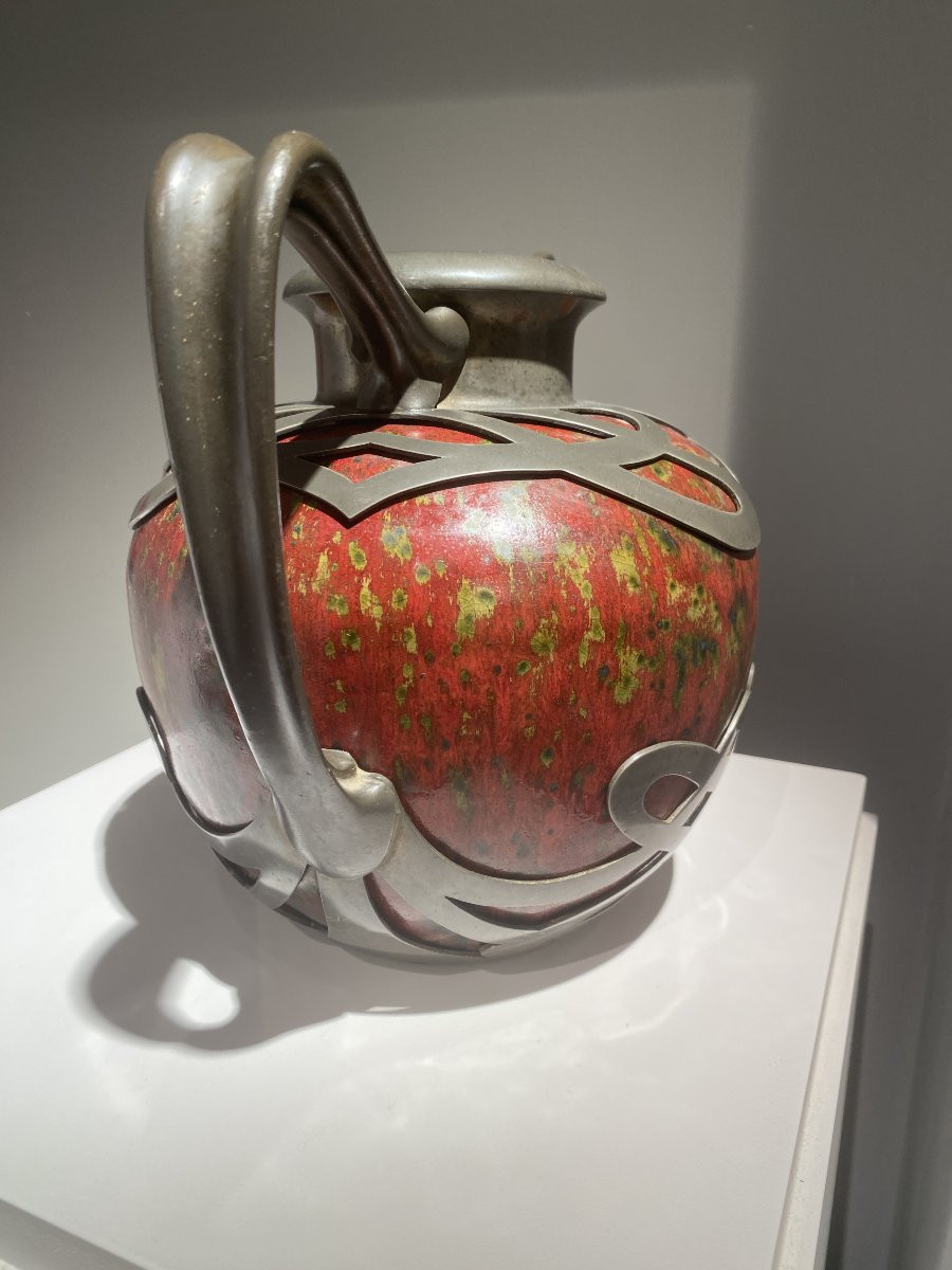 Pierre Adrien Dalpayrat, Rare vase ovoïde Art Nouveau-photo-3