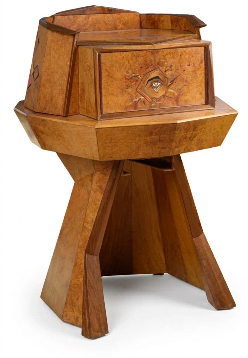 Michel Briard, Cabinet à secrets, Marqueterie Années 80