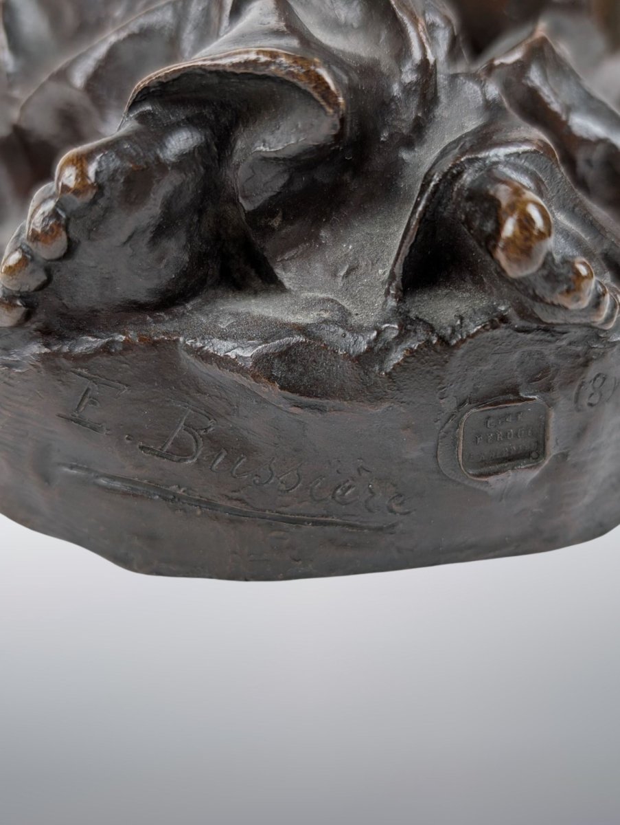 Ernest Bussière, La Bluette, Bronze Art Nouveau-photo-3