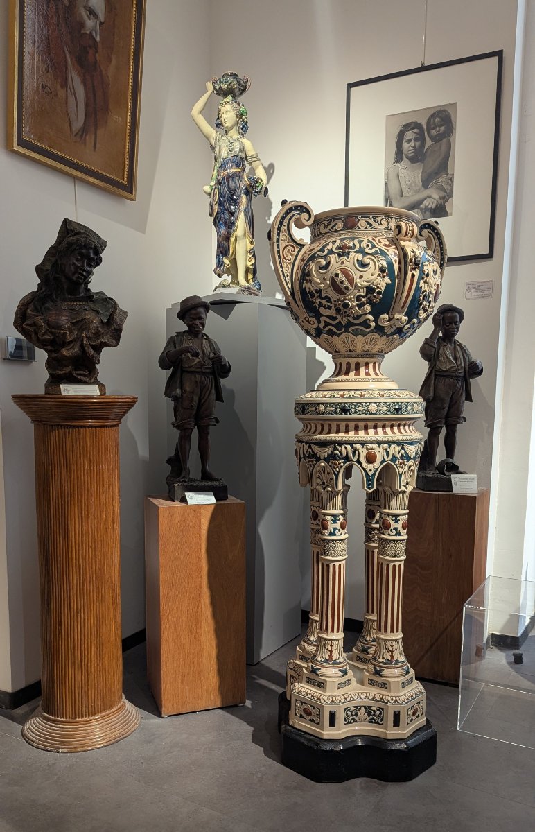 All-ceramic Set, Basin And Pedestal, Orientalist Style-photo-2