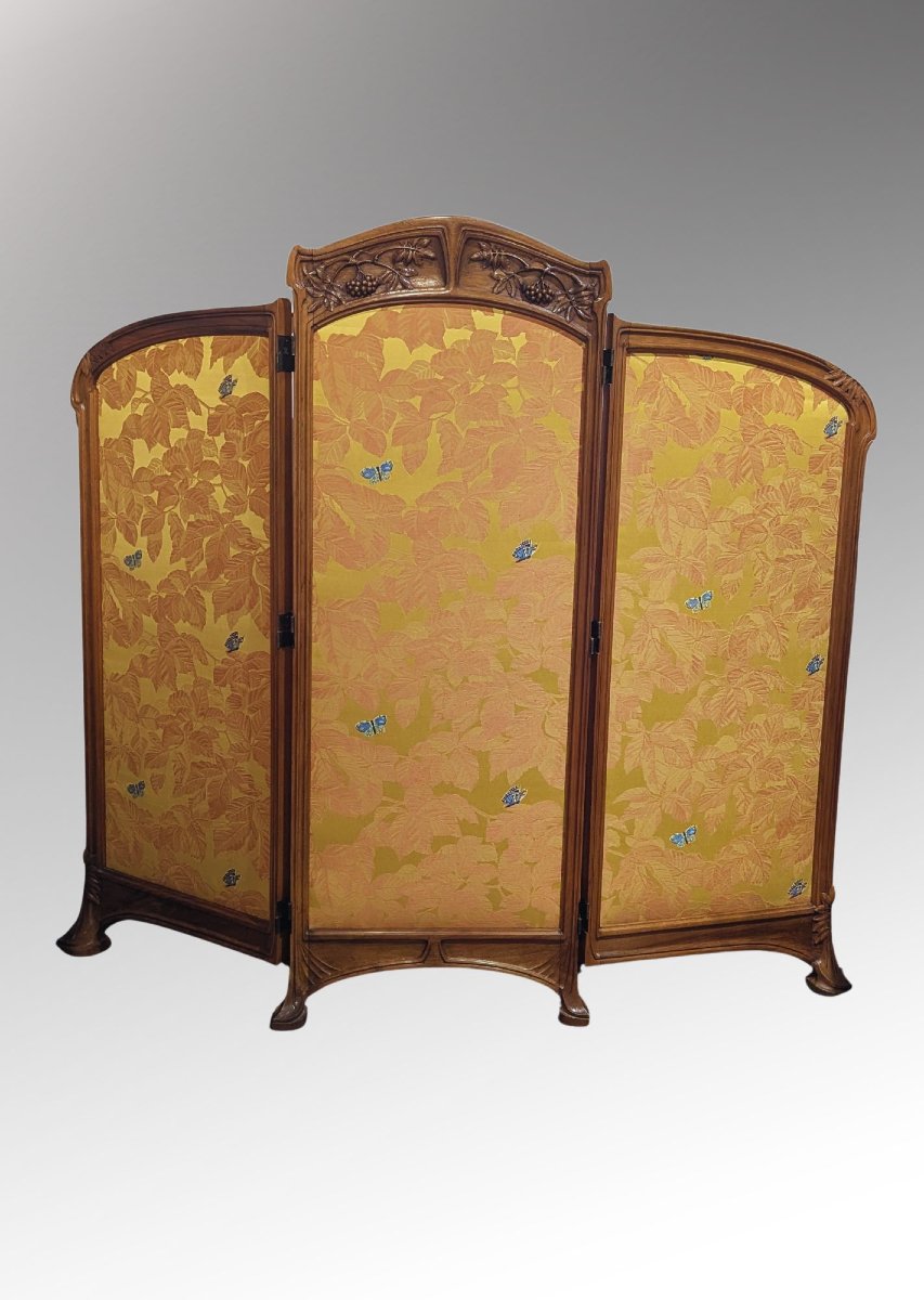 Hector Michaut, Screen With Rowan Trees, Art Nouveau