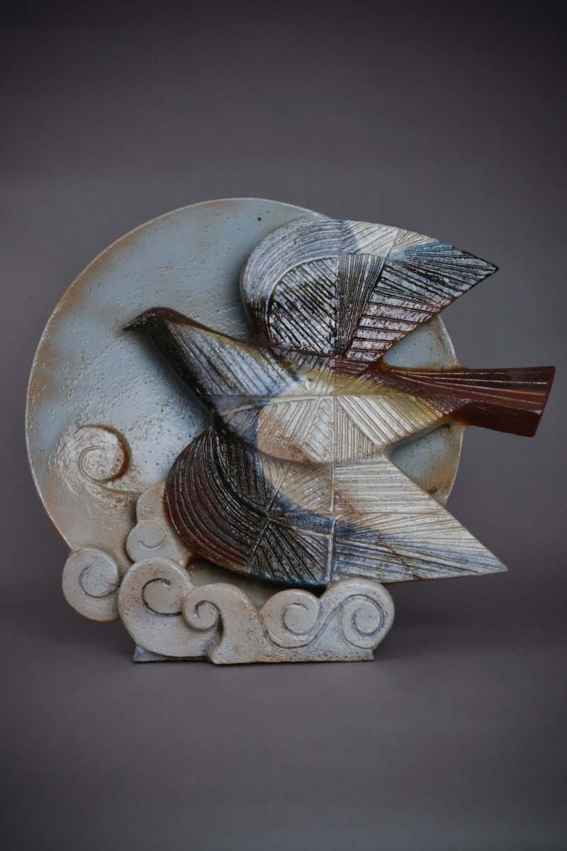 Jean Derval, Sculpture En Céramique Faisant Lampe, 1986.