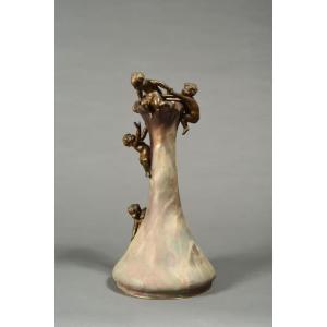 Vase à Panse Renflée, Henri Honoré Plé, Art Nouveau