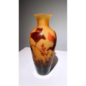 Paul Nicolas Ou d'Argental, Vase En Verre Multicouche Art Nouveau