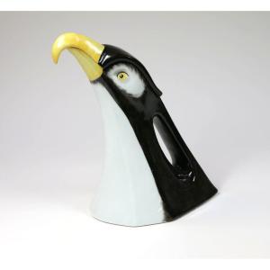 Édouard-Marcel SANDOZ - Théodore Haviland LIMOGES, Pichet "Aigle" porcelaine émaillée