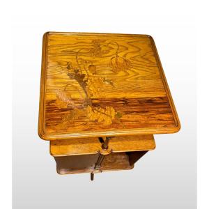 Emile Gallé, Rotating Bookcase, Art Nouveau Furniture