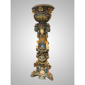Johann Von Schwartz, Ceramic Column And Plant Pot Cover