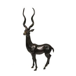 Kudu Antelope, Large Bronze Animal