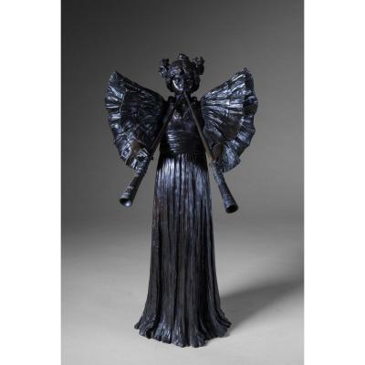 Agathon Léonard, Sculpture En Bronze. Signé, circa 1902 - Grand modèle - art nouveau