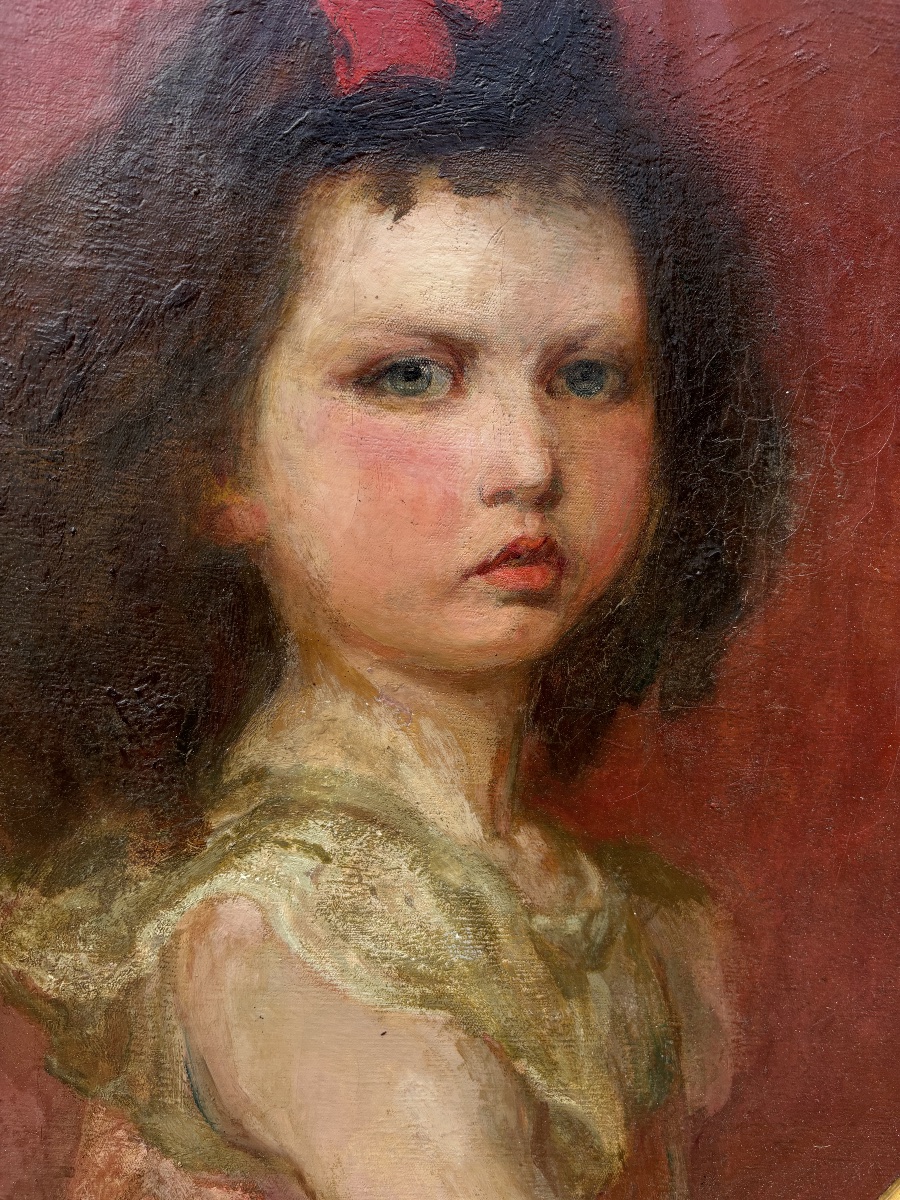 Ancien portrait d’une jeune fille-photo-2