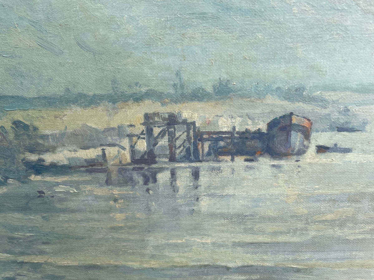 Painting – “the Banks Of Bouliac – Noon” By Bétérous-arudy-photo-2